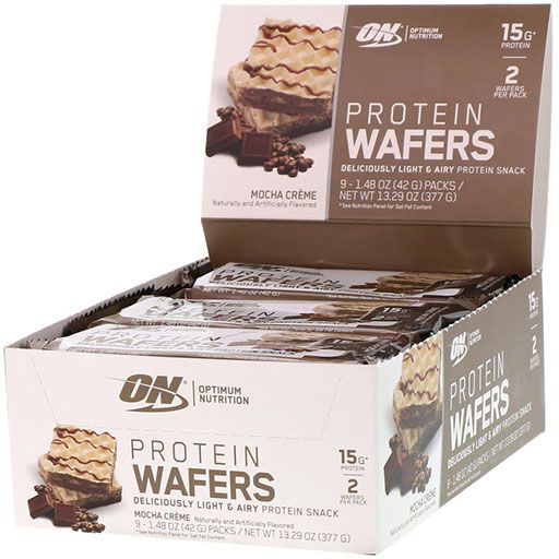 Optimum Protein Wafers - Mocha Creme - 9/box