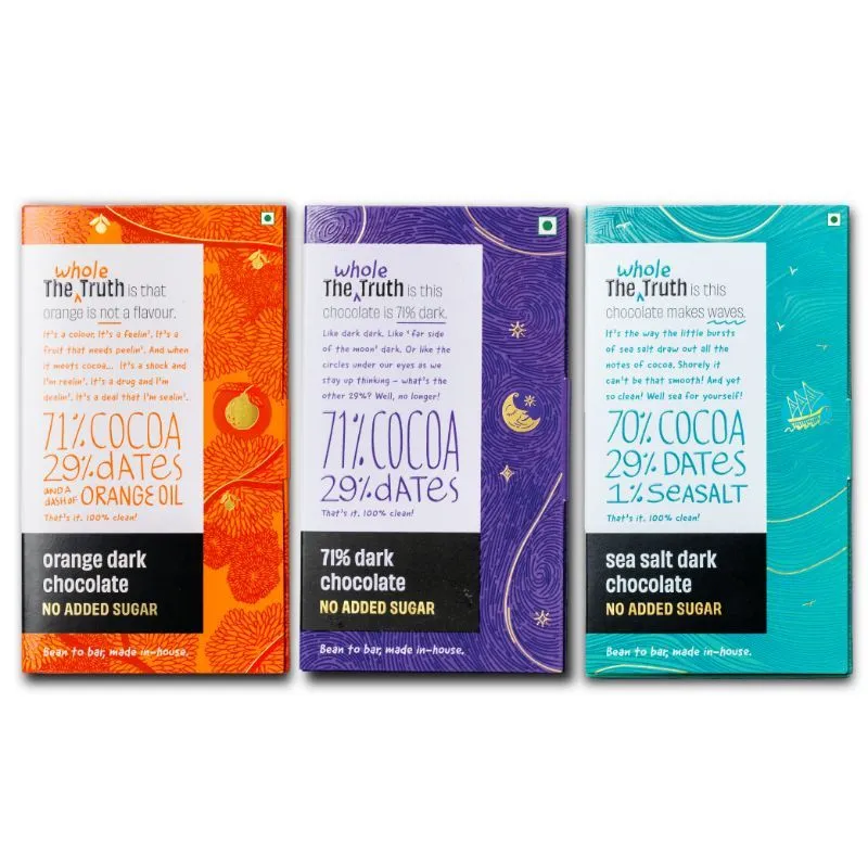 The Whole Truth - 71% Dark Chocolate Combo - Pack Of 3