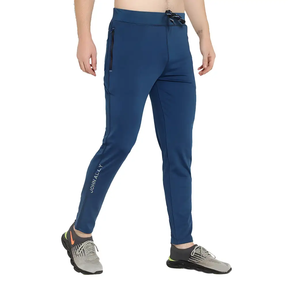 John Ally Track Pant for Men with Two Zipper Pockets and Premium Fabric,  Berlin Blue  XL