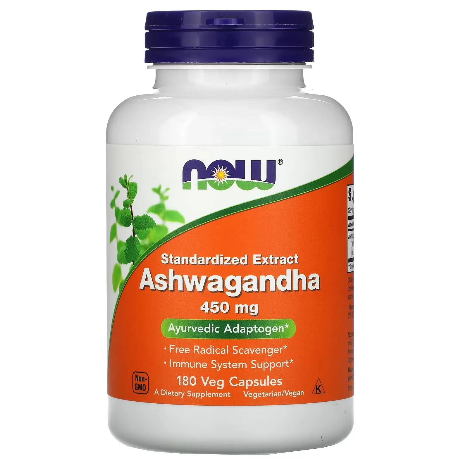 Standardized Extract Ashwagandha, 450 mg, 180 Veg Capsules