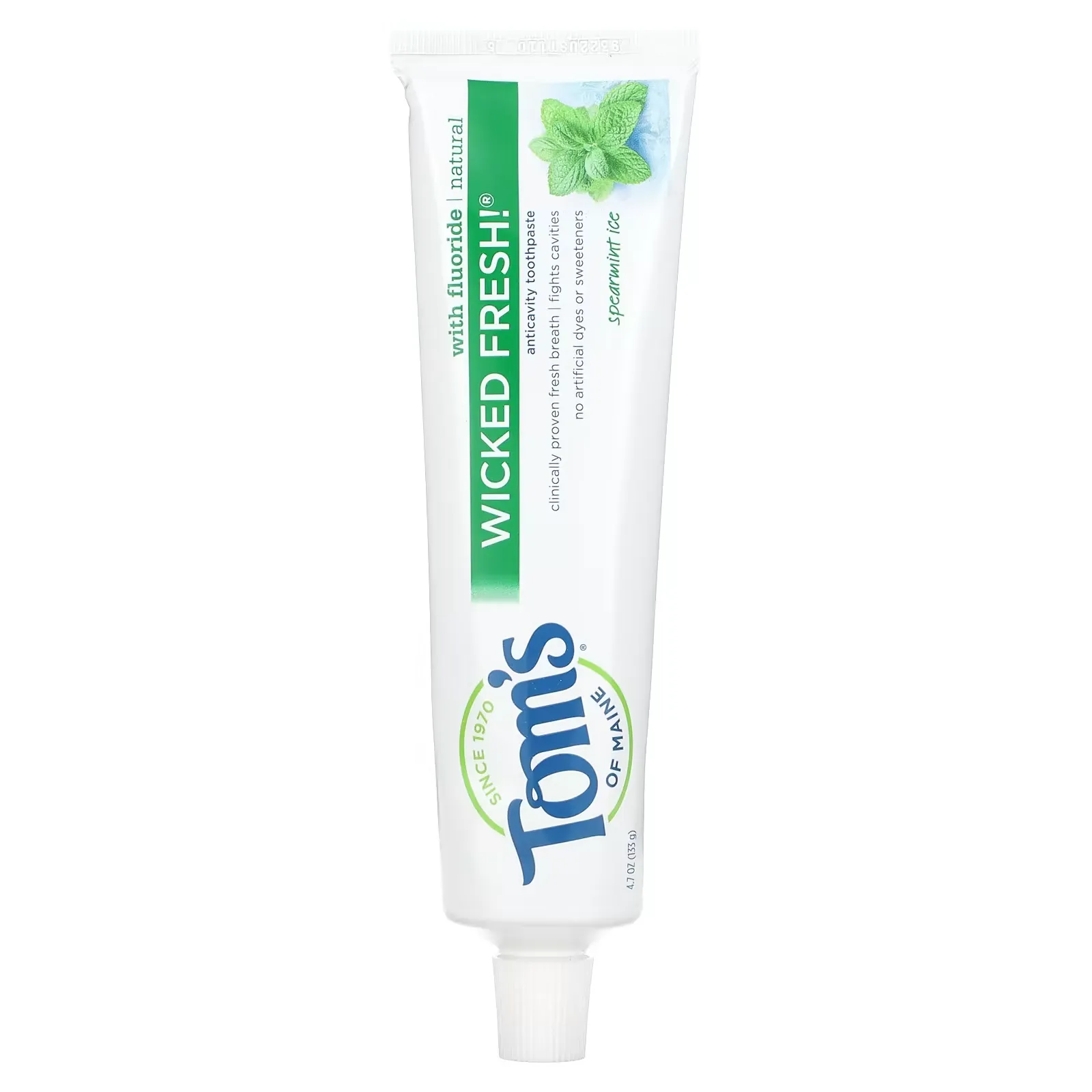 Wicked Fresh!, Natural Anticavity Toothpaste with Fluoride, Spearmint Ice, 4.7 oz (133 g)