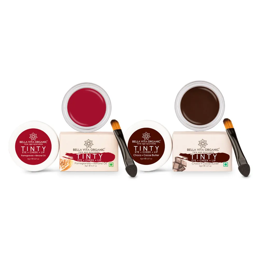 Bella Vita Organic 3 In 1 Tinty Combo - (Pomegranate + Choco)