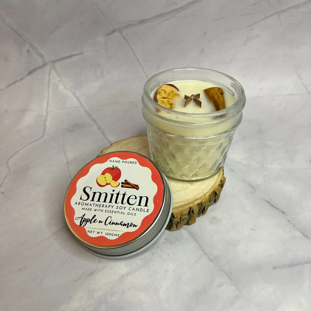 Smitten Aromatherapy Candle Apple Cinnamon