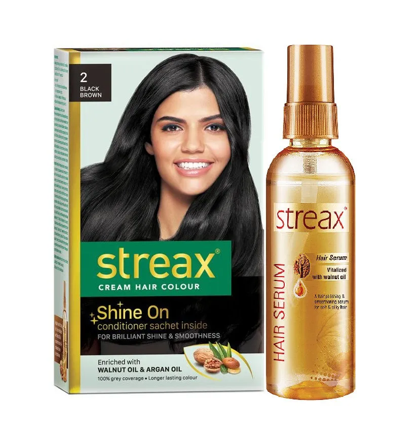 Streax Reg Colour Black Brown + Walnut Serum