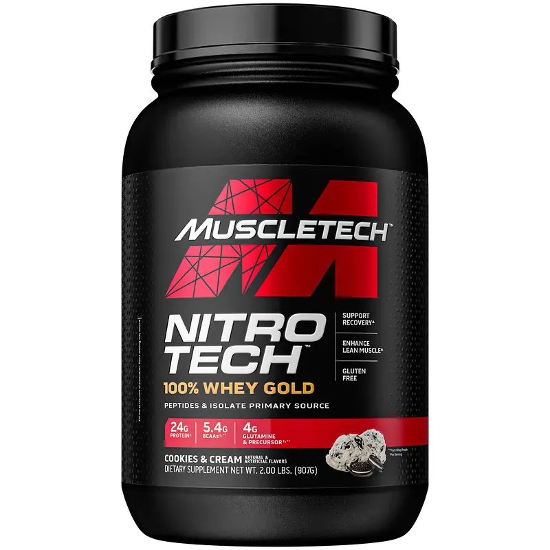 Nitro Tech, 100% Whey Gold, Cookies and Cream, 2 lbs (907 g)