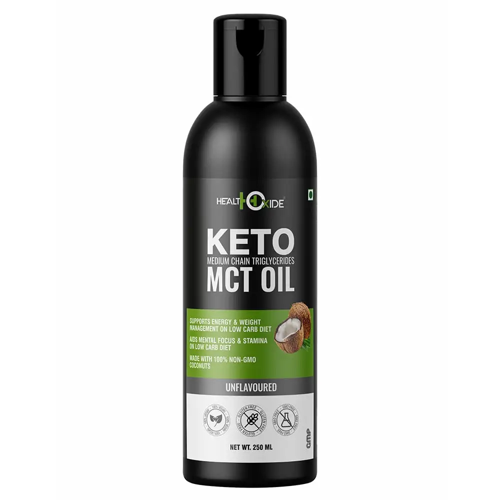 Health Oxide Keto Medium Chain Triglycerides MCT Oil,  250 ml  Unflavoured