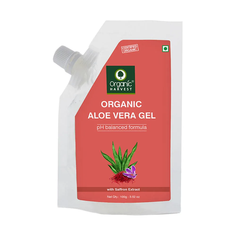 Organic Harvest Organic Aloe Vera Gel with Saffron Extract