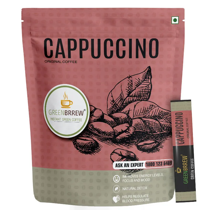 Greenbrrew Original Cappuccino Instant Green Coffee