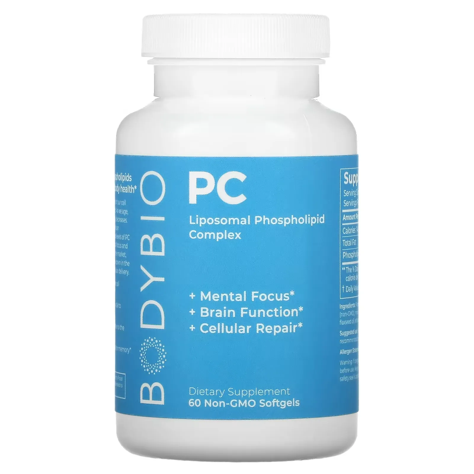 PC, Liposomal Phospholipid Complex, 60 Non-GMO Softgels