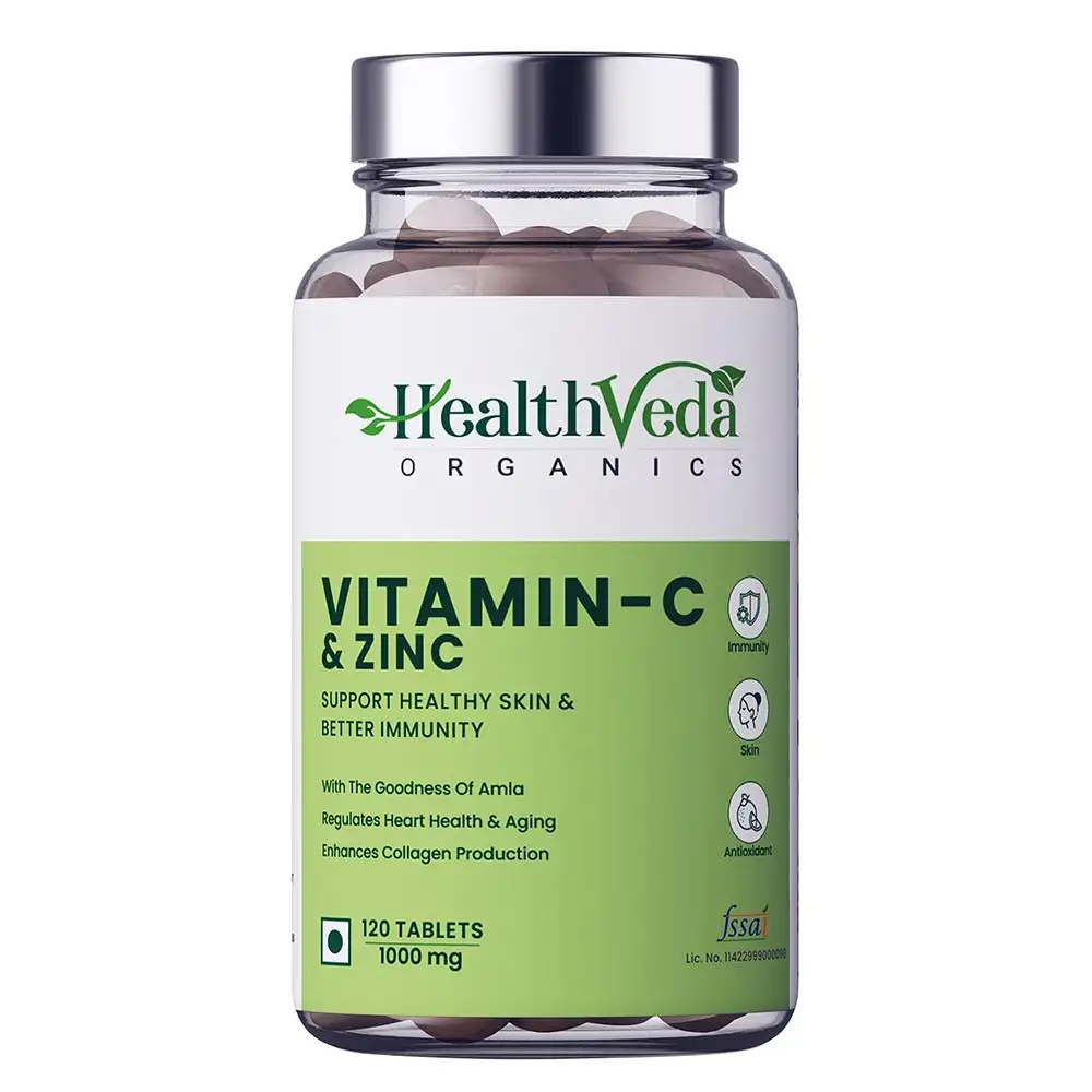 Health Veda Organics Natural Vitamin-C 1000mg,  120 tablet(s)  Unflavoured