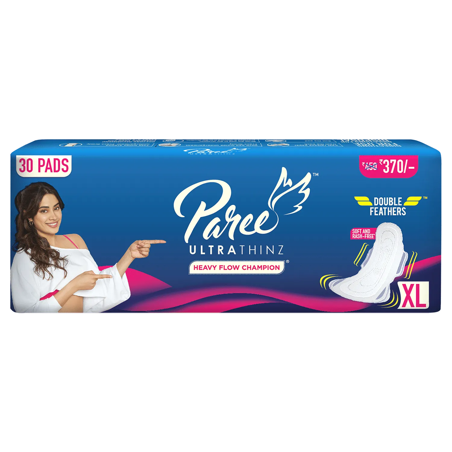 Paree Ultra Thinz 30 XL Soft Feel Sanitary Pads with Frangrance (Tri-Fold)