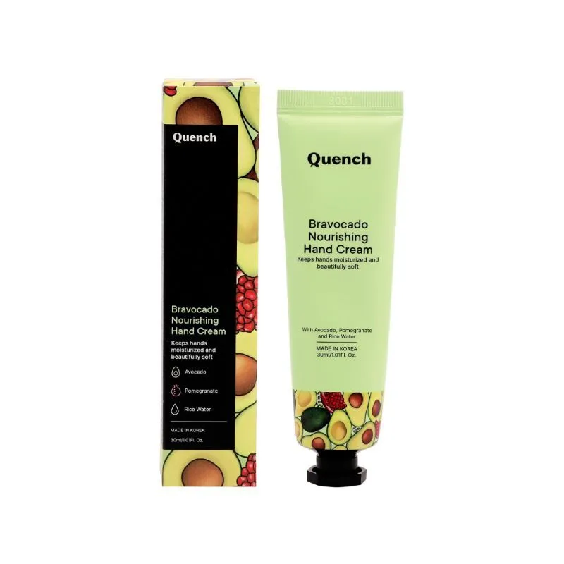 Quench Bravocado Nourishing Hand Cream, Hands Moisturized, Suitable For Dry Skin