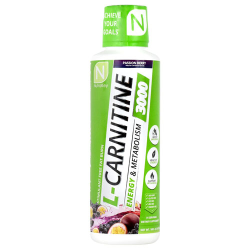 NutraKey L-Carnitine 3000, Passion Berry, 16 FL OZ