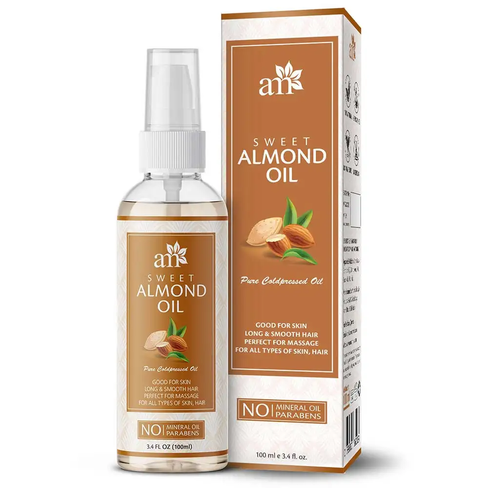 AromaMusk Pure Cold Pressed Sweet Almond Oil,  100 ml