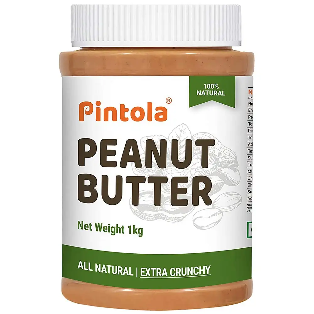 Pintola All Natural Peanut Butter,  1 kg  Extra Crunchy