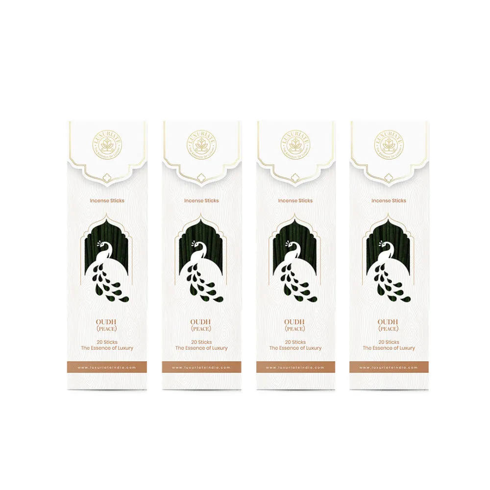 Luxuriate Divine Fragrance Oudh Incense Agarbatti Sticks - Pack of 4