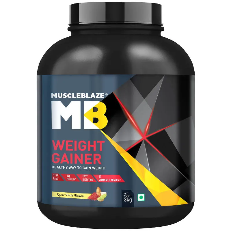 MuscleBlaze Weight Gainer - Kesar Pista Badam