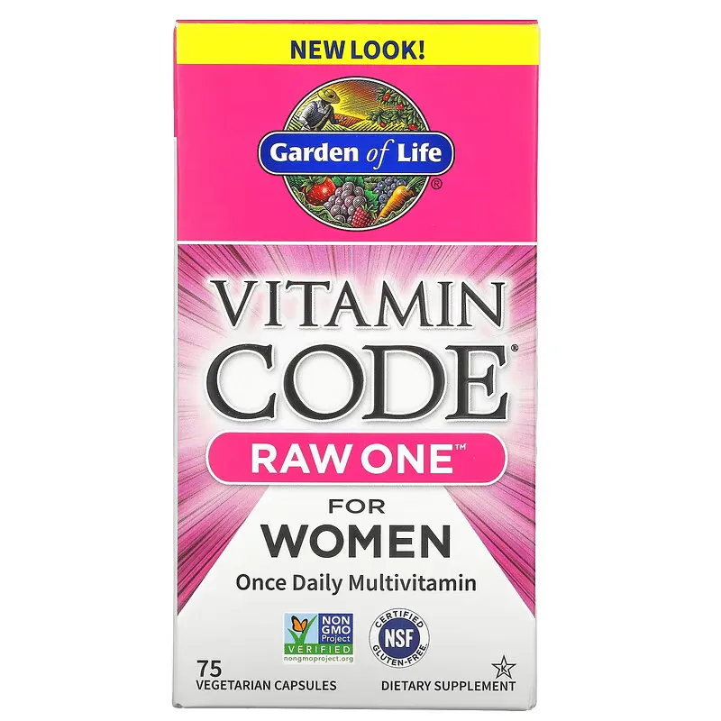 Vitamin Code, RAW One, Once Daily Multivitamin for Women, 75 Vegetarian Capsules