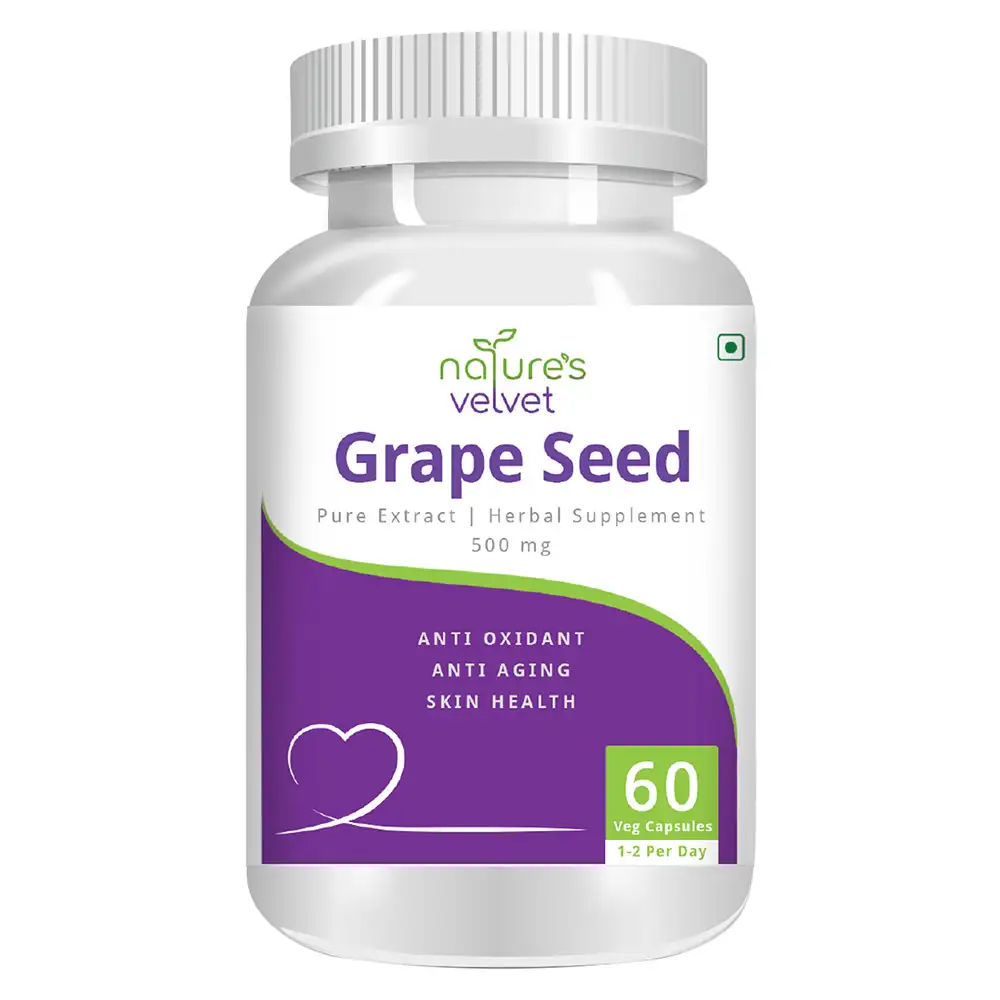 Natures Velvet Grape Seed Pure Extract,  60 veggie capsule(s)