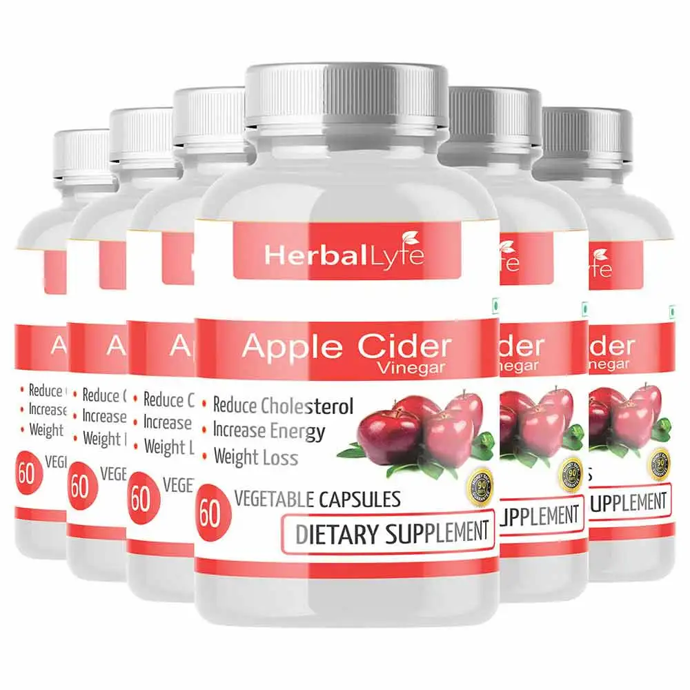 Herballyfe Apple Cider Vinegar (Pack of 6),  60 capsules  Unflavoured