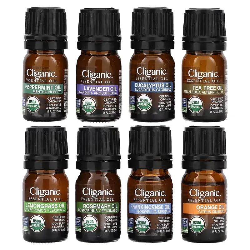 Essential Oils, Aromatherapy Set, 8 Piece Set