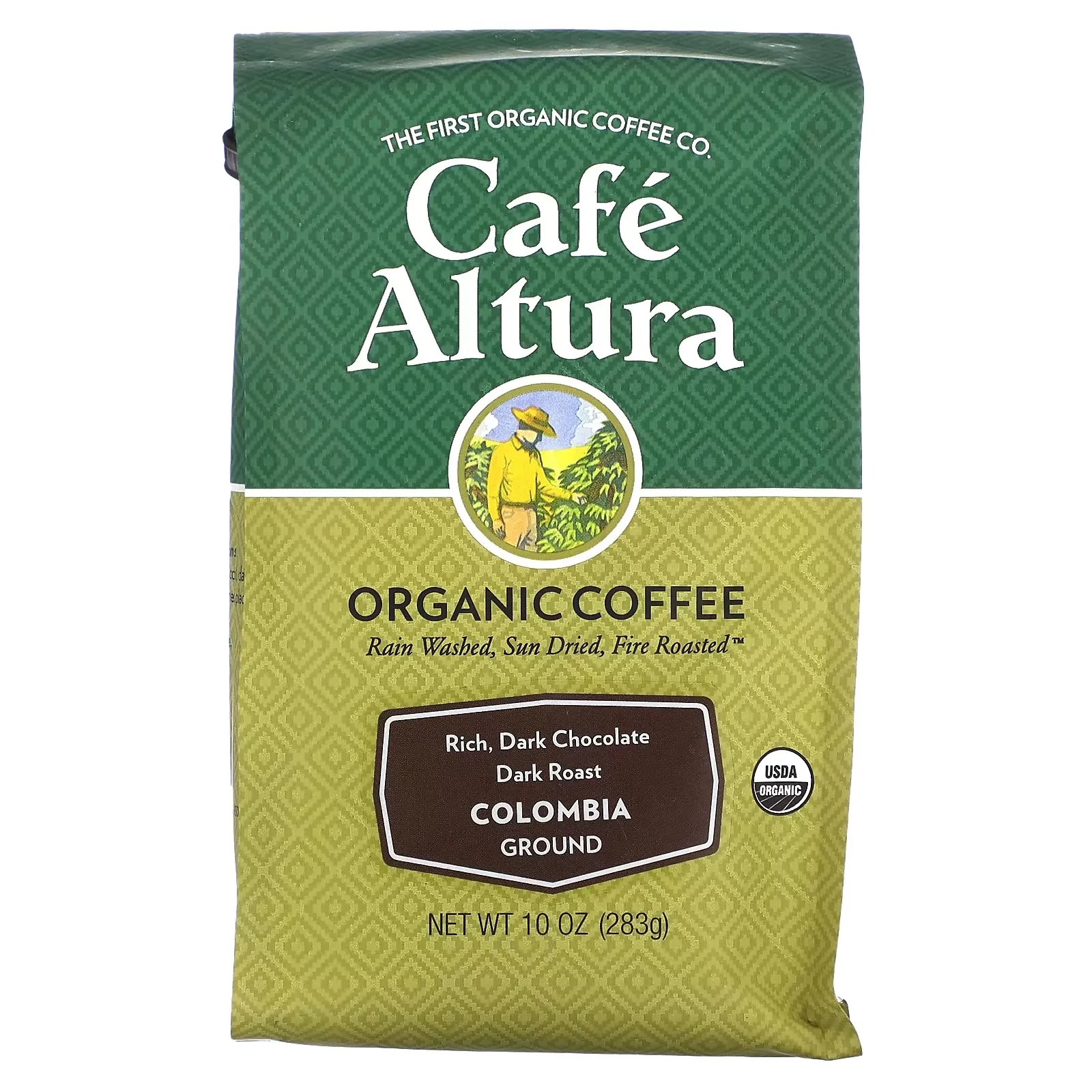 Organic Coffee, Colombia, Ground, Dark Roast, 10 oz (283 g)