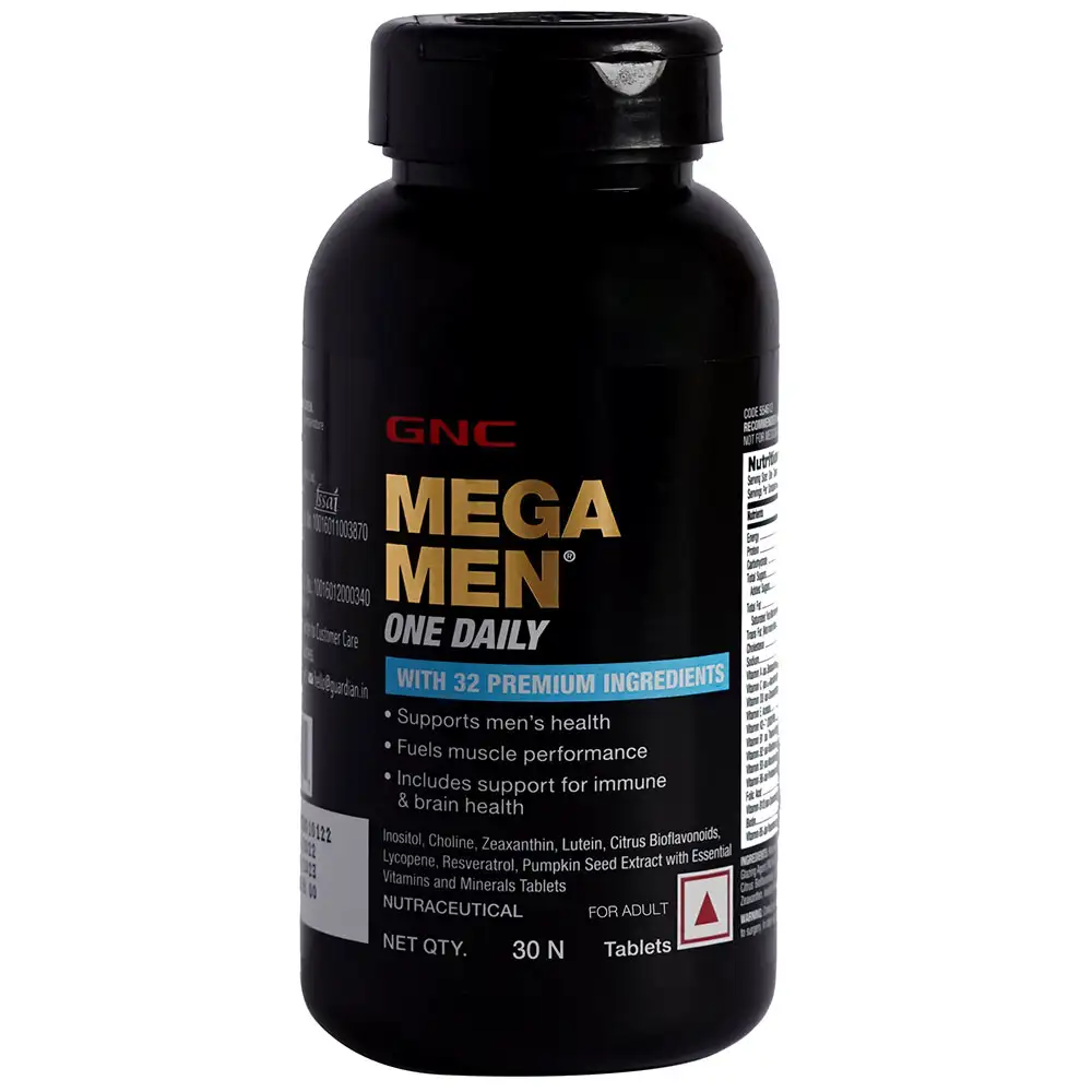 GNC Mega Men One Daily Multivitamin,  30 tablet(s)  Unflavoured