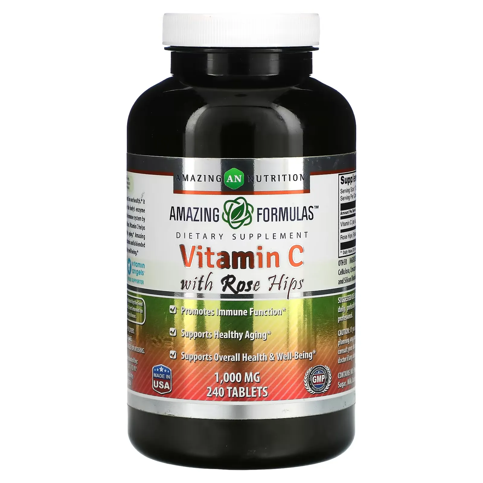 Vitamin C with Rose Hips, 1,000 mg, 240 Tablets