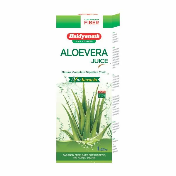 Baidyanath Aloe Vera Juice with Pulp (An All-Round Tonic for Immunity, Digestion, Skin and Hair)