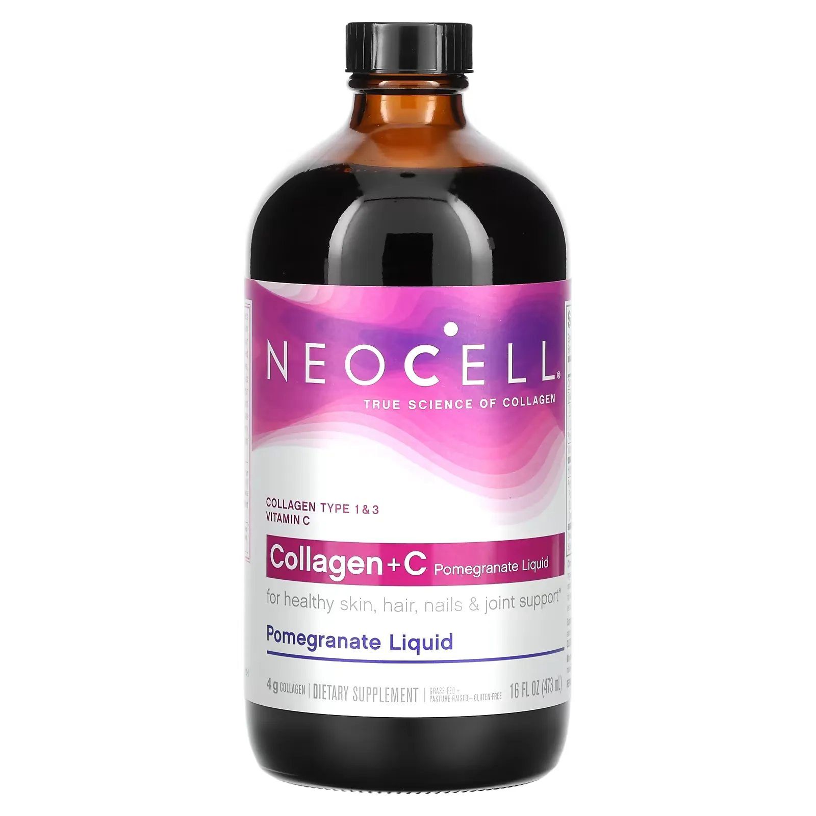 Collagen + C Pomegranate Liquid, 4 g, 16 fl oz (473 ml)