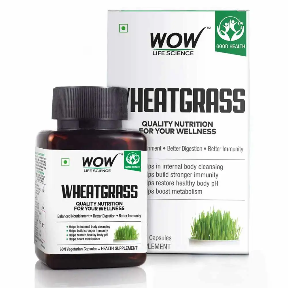 Wow Life Science Wheatgrass,  60 veggie capsule(s)