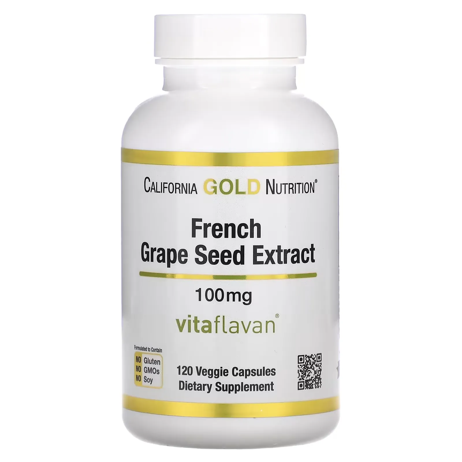 French Grape Seed Extract, Vitaflavan, Antioxidant Polyphenol, 100 mg, 120 Veggie Capsules