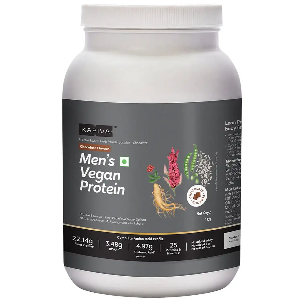 Kapiva Men's Vegan Protein,  2.2 lb  Chocolate