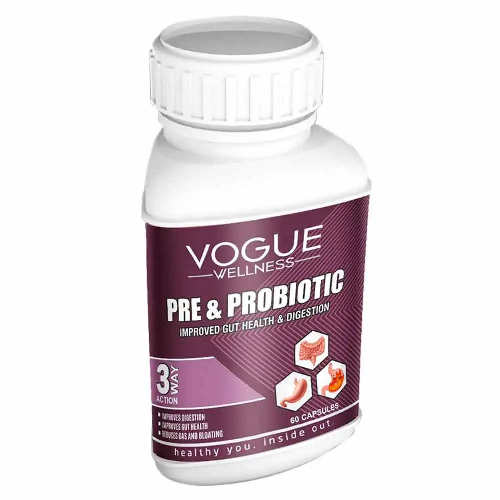 Vogue Wellness Pre & Probiotic,  60 capsules  Unflavoured