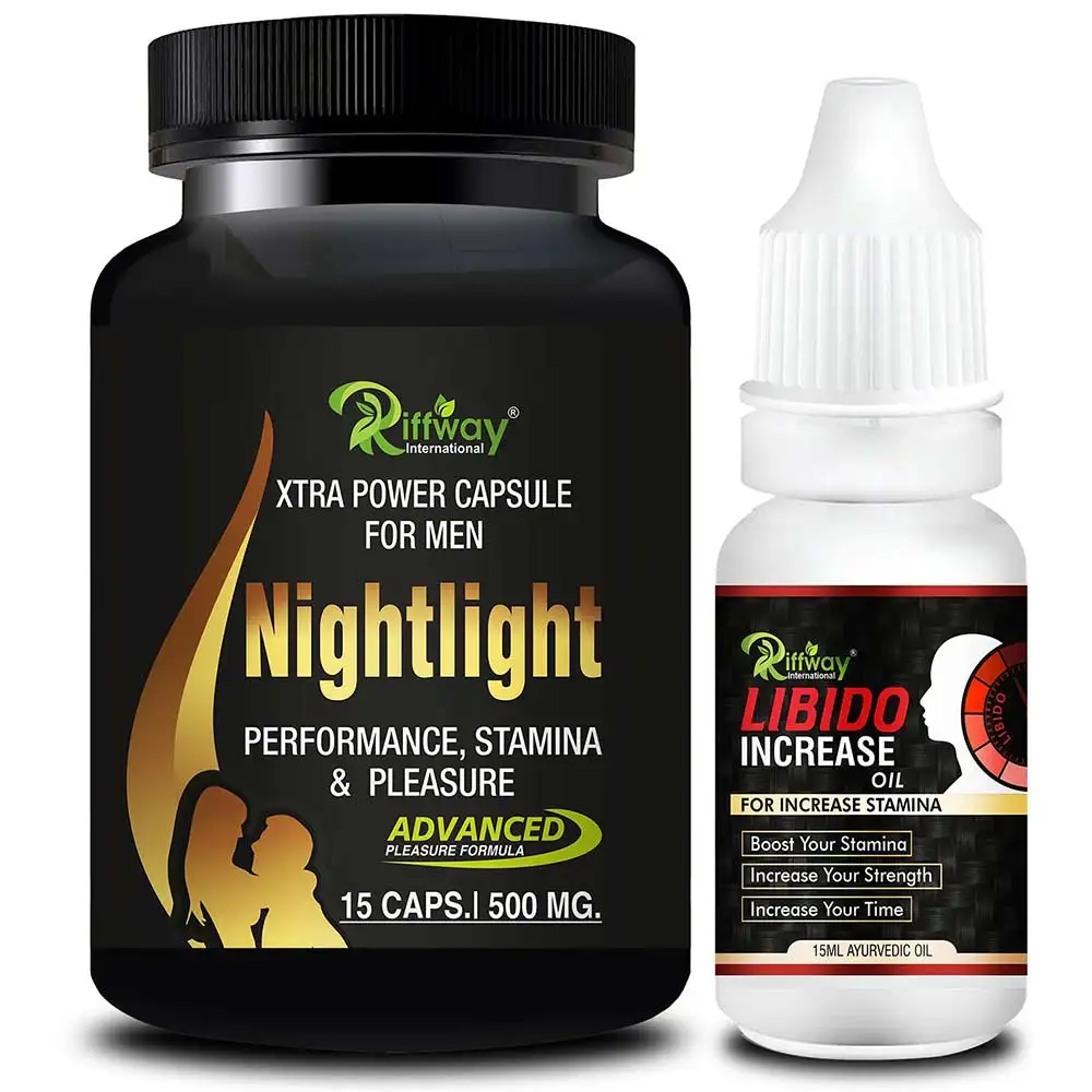 Riffway Night Light 15 Capsules & Libido Increase Oil 15 ml Combo,  2 Piece(s)/Pack