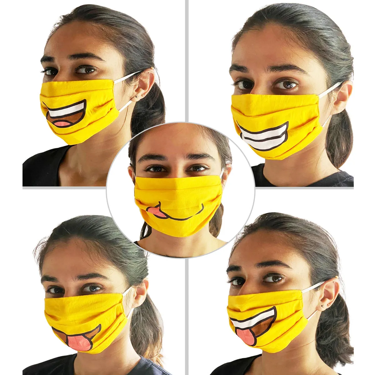 Adira Pack of 5 Cloth Face Mask - Multi-Color