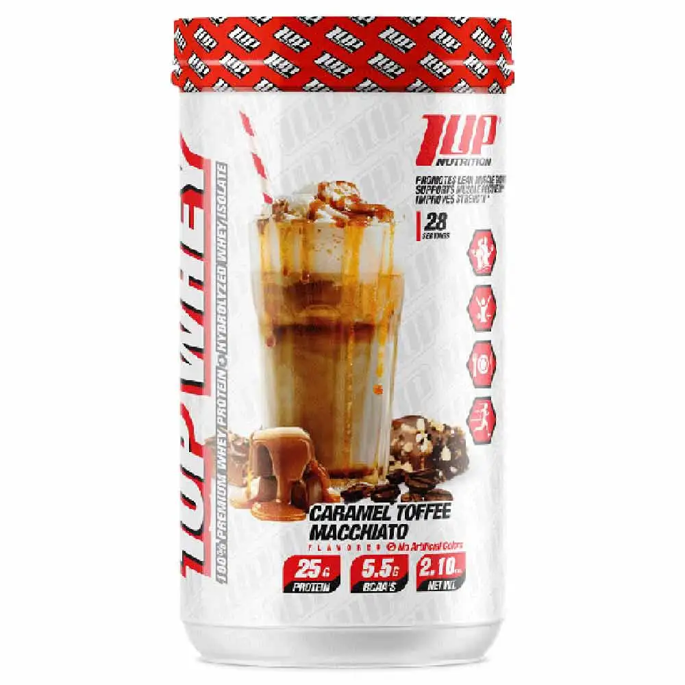 1UP Nutrition Whey Protein and Hydrolyzed Isolate,  2 lb  Caramel Toffee Macchiato