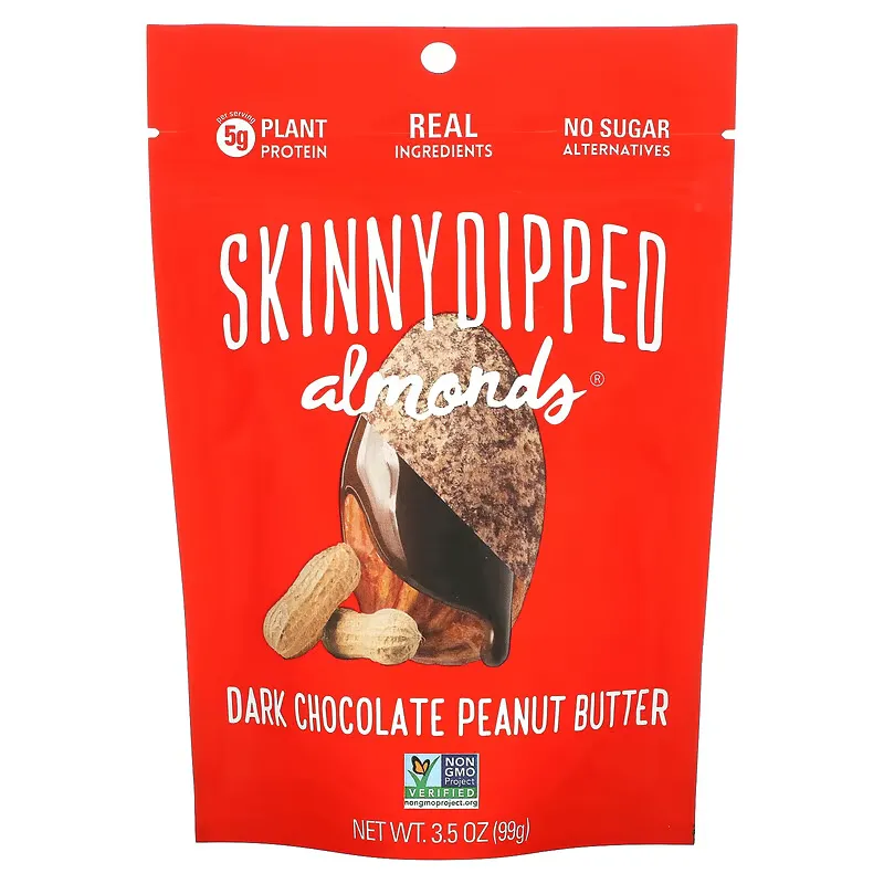 Almonds, Dark Chocolate Peanut Butter, 3.5 oz (99 g)