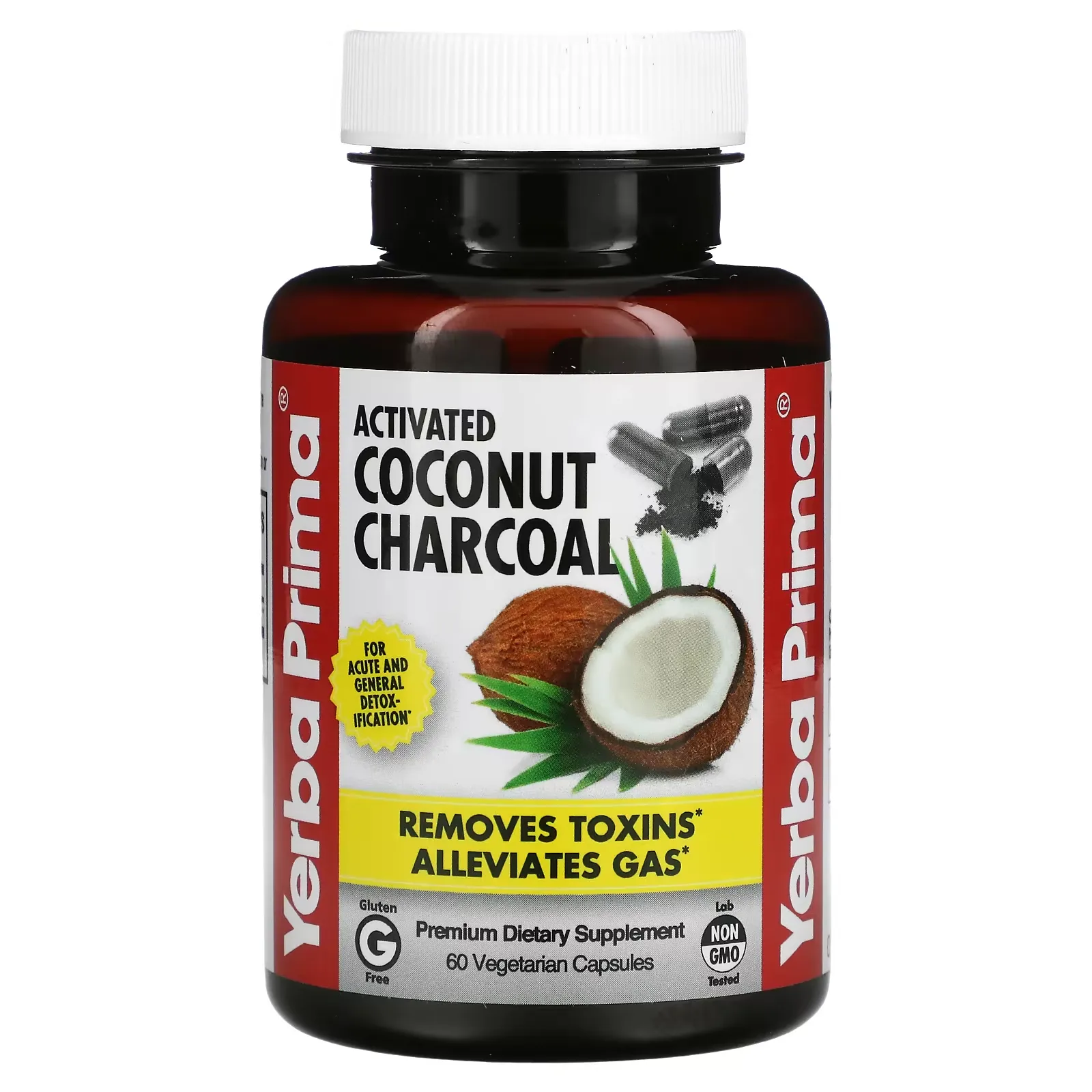 Activated Coconut Charcoal, 60 Vegetarian Capsules