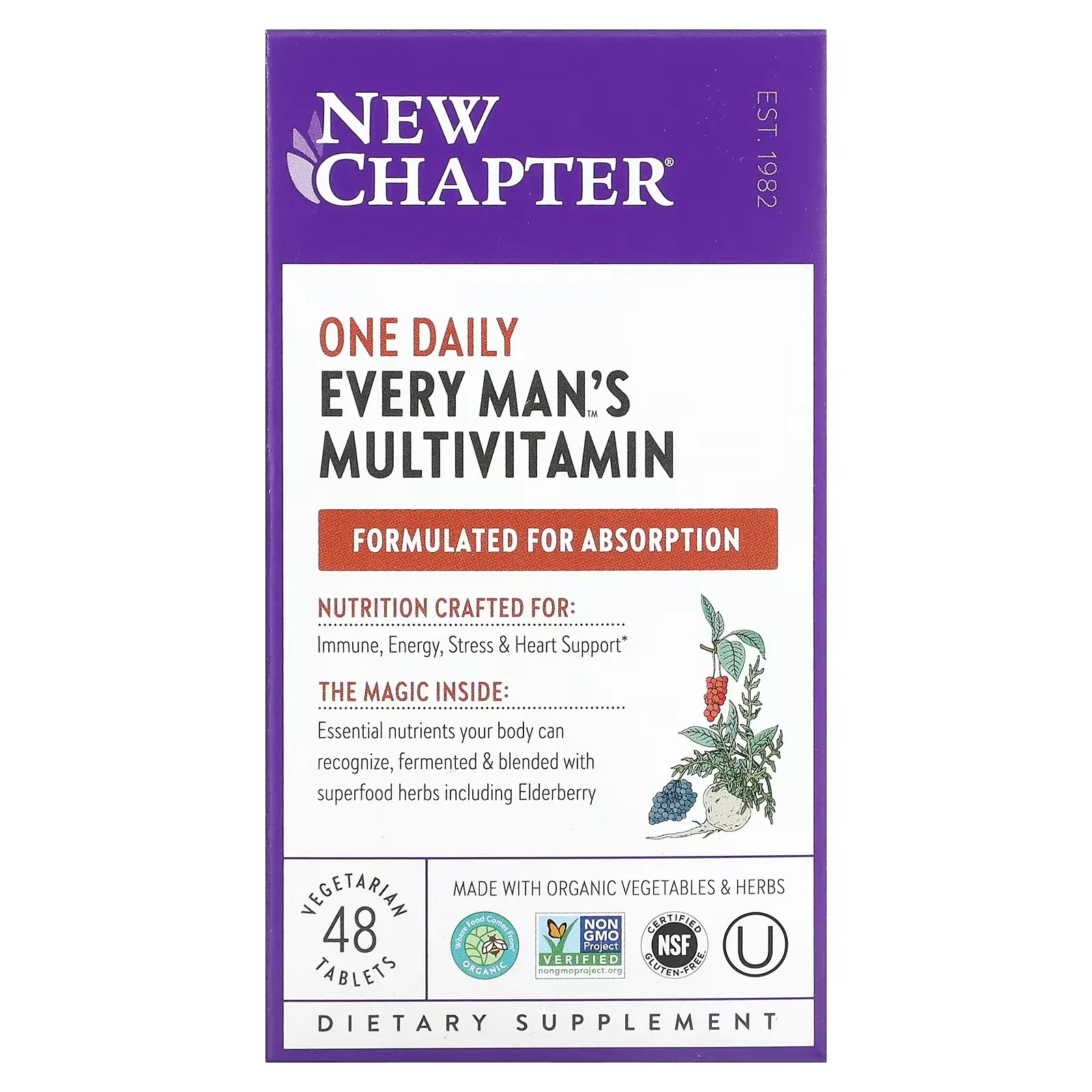 Every Man's One Daily Multivitamin, 48 Vegetarian Tablets