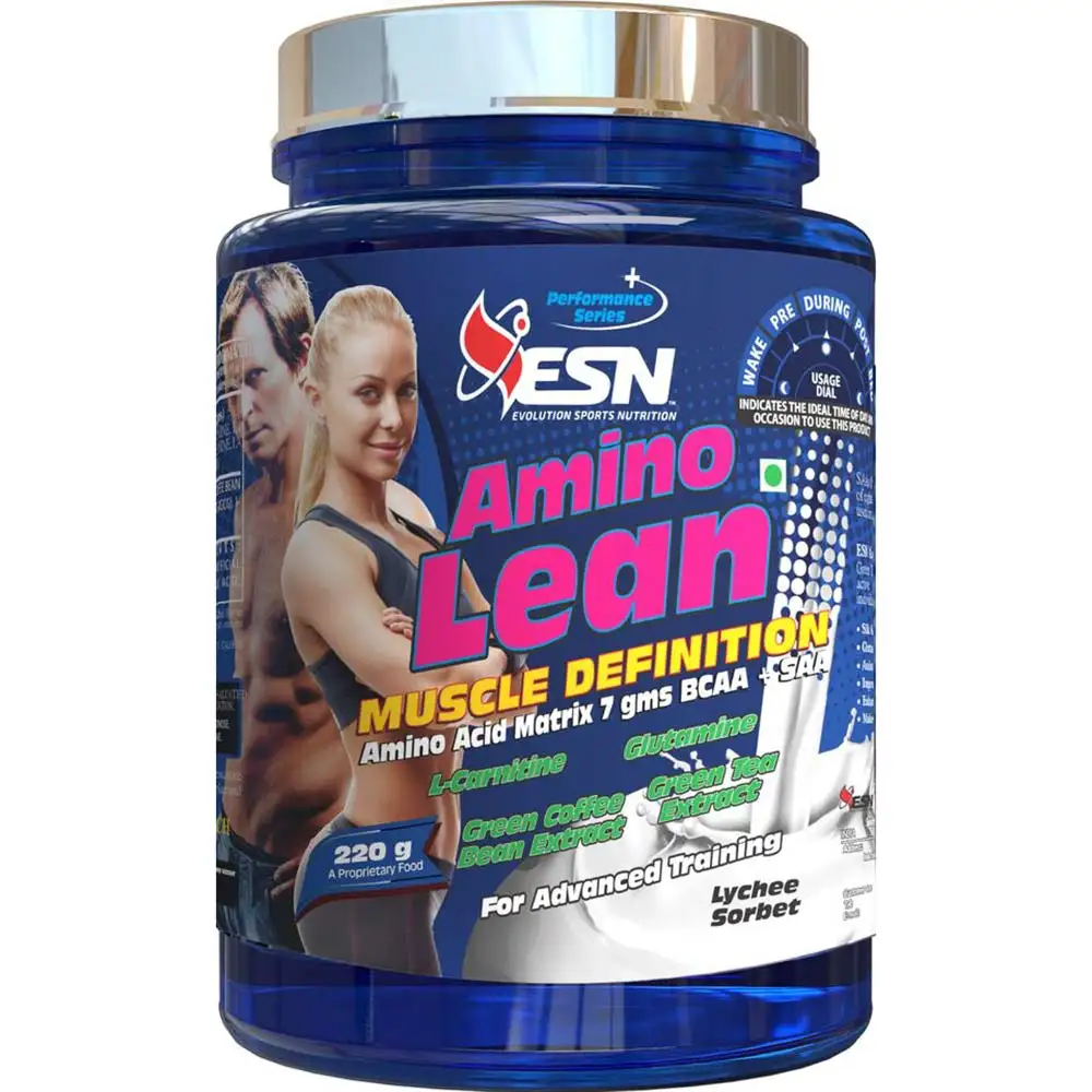 ESN Amino Lean,  0.6 lb  22 Servings  Lychee Sorbet