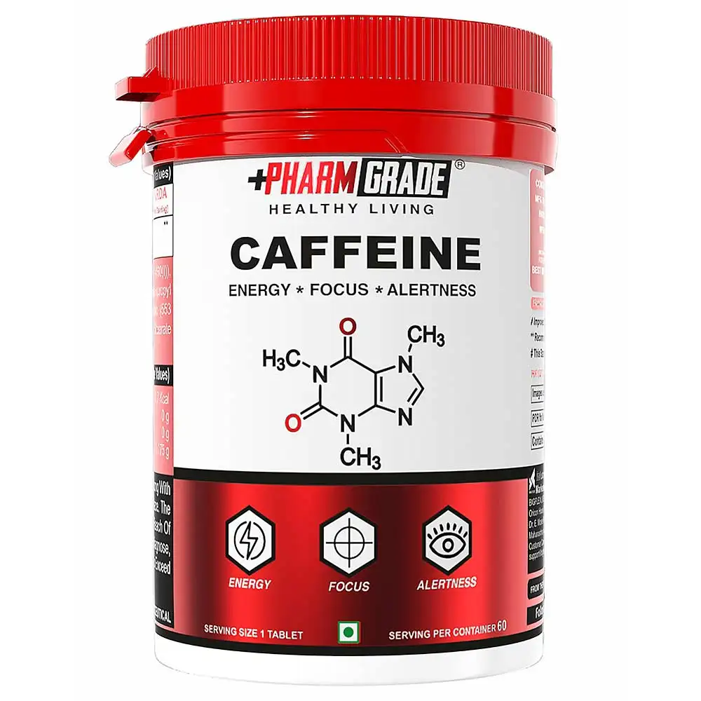 Pharmgrade Healthy Living Caffeine,  60 tablet(s)  Unflavoured