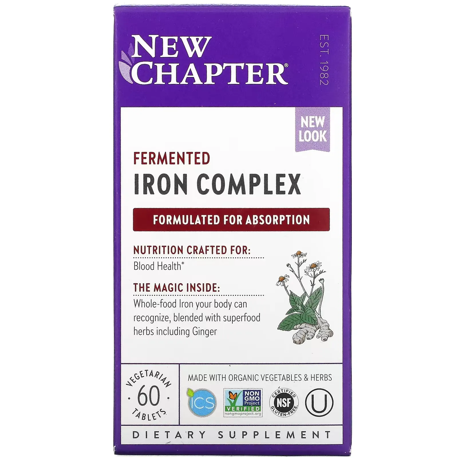 Fermented Iron Complex, 60 Vegetarian Tablets