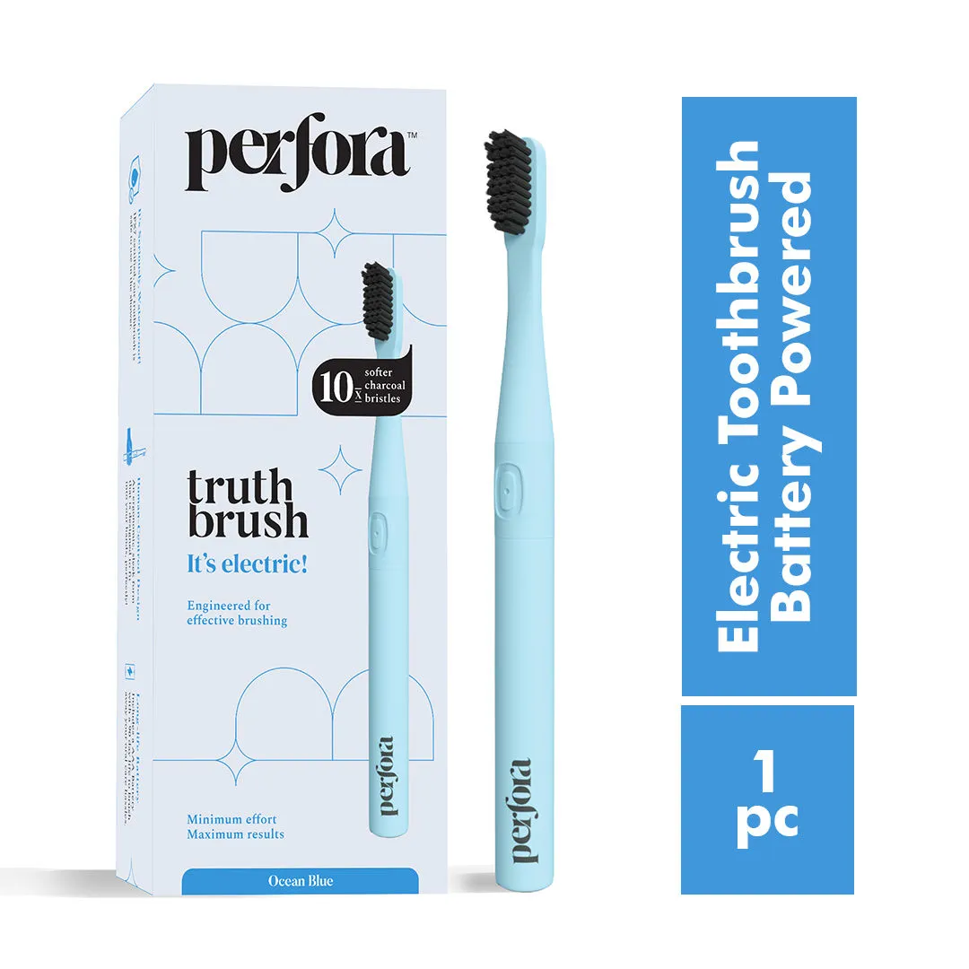 Perfora Ocean Blue Electric Toothbrush with 2 Vibrating Modes