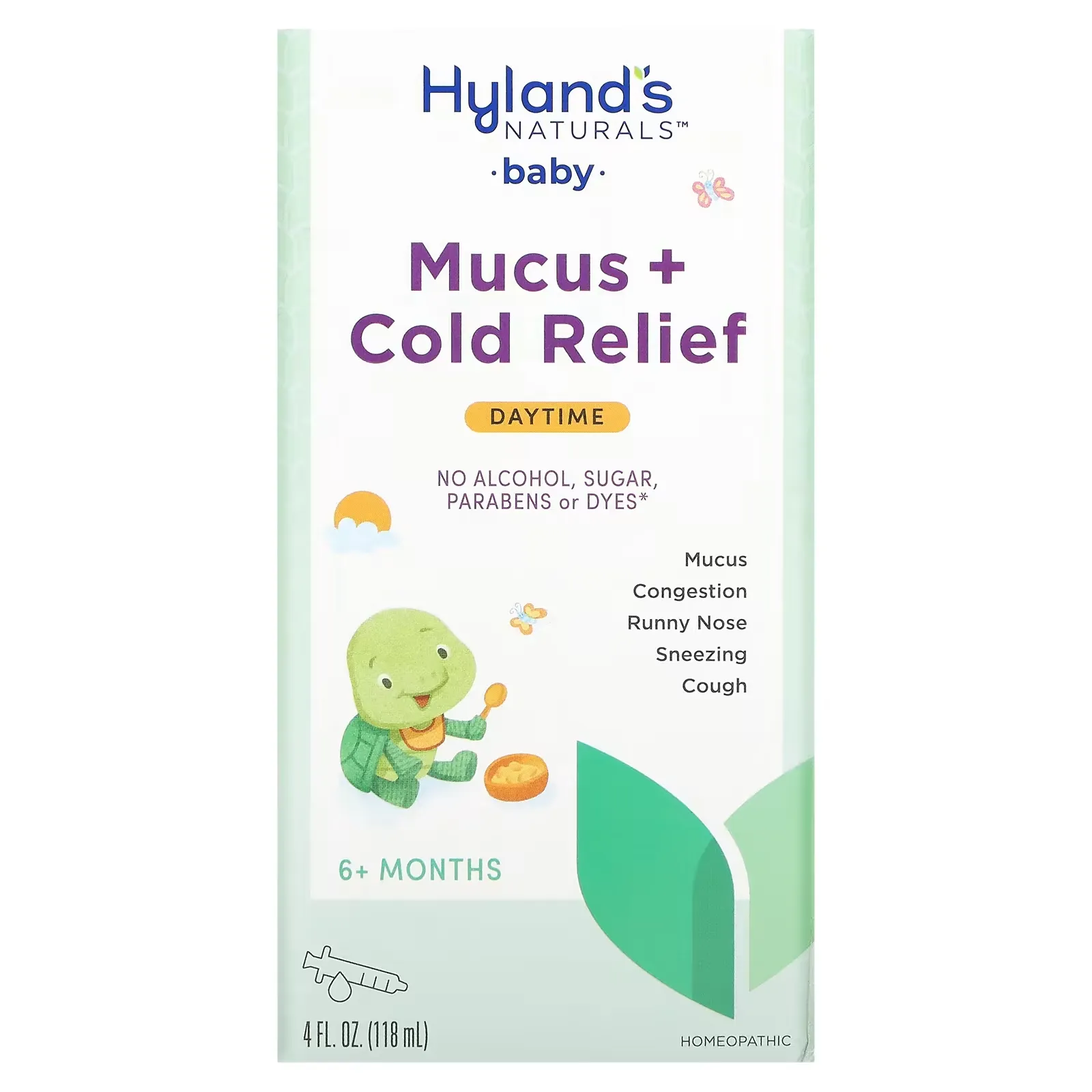 Baby, Mucus + Cold Relief, Daytime, Ages 6+ Months, 4 fl oz (118 ml)