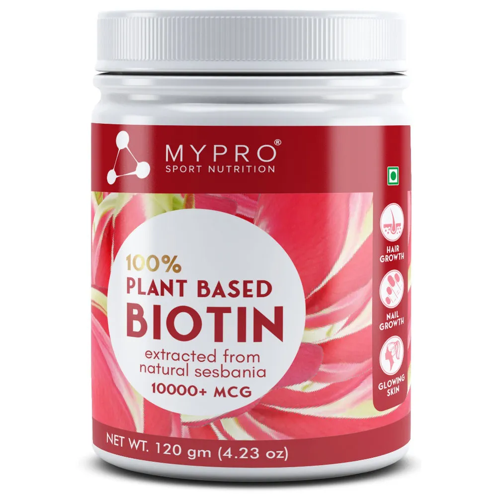 MYPRO SPORT NUTRITION 100% Plant Based Biotin10000+ Mcg Extracted From Natural Sesbania