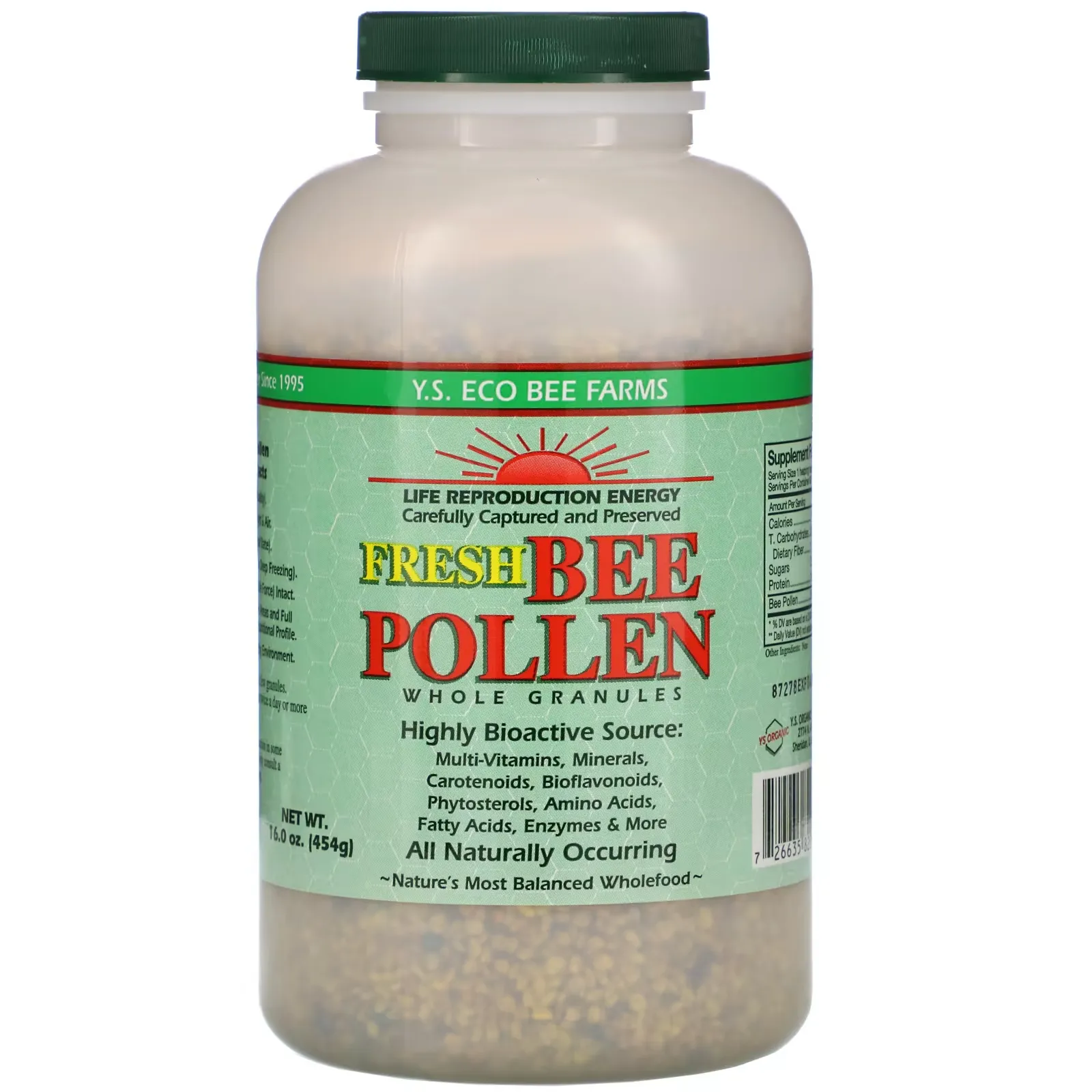 Fresh Bee Pollen Granules, Whole, 16.0 oz (454 g)