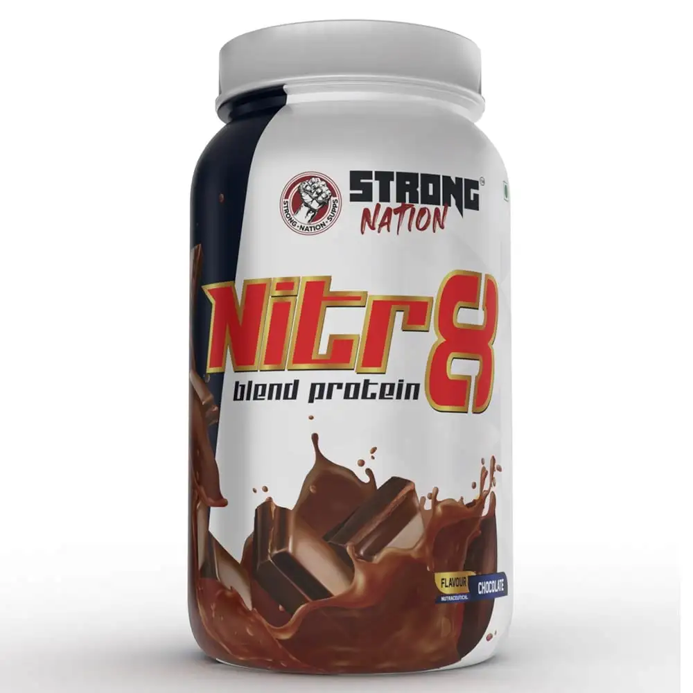 Strong Nation Supps NITR8 Blend Protein,  2 lb  Chocolate