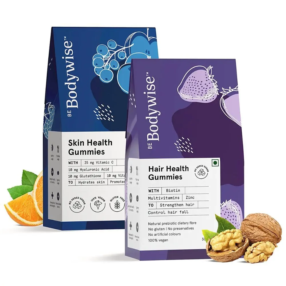 Be Bodywise Complete Skin & Hair Nourishment Kit - Hydrates Skin - Nourishes Hair - 30 Days Pack