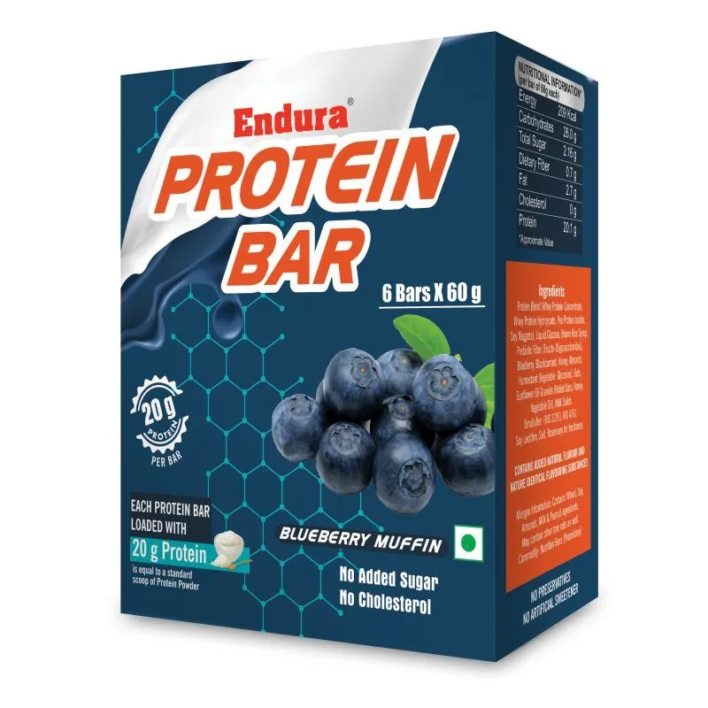 Endura Protein Bar - Protein Per Bar - Blueberry Muffin